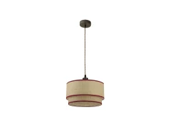 Outlet AKUNADECOR Colgante Detalle En Rojo Modelo Roque Regulable Marru00f3n