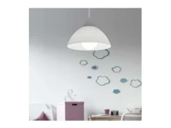 Lámpara Suspendida-Colgante acabado modelo Milo 33/100 cm(alto) 25 cm(ancho)25 cm(fondo Gris