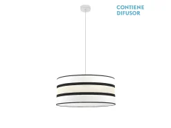 AKUNADECOR Colgante Bicolor Modelo Karla 2luces /beis Regulable Blanco Sale