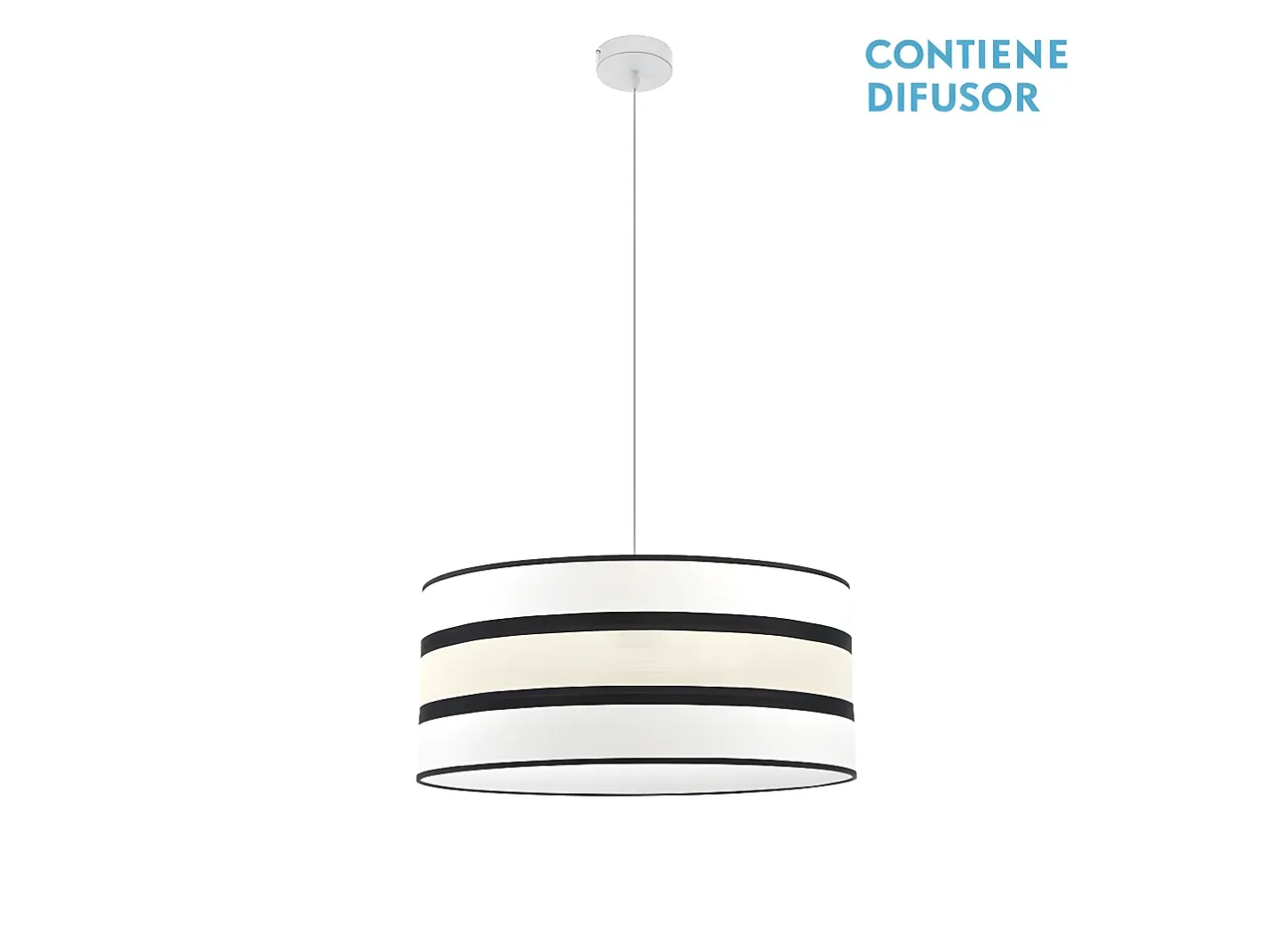 AKUNADECOR Colgante Bicolor Modelo Karla 2luces /beis Regulable Blanco Sale
