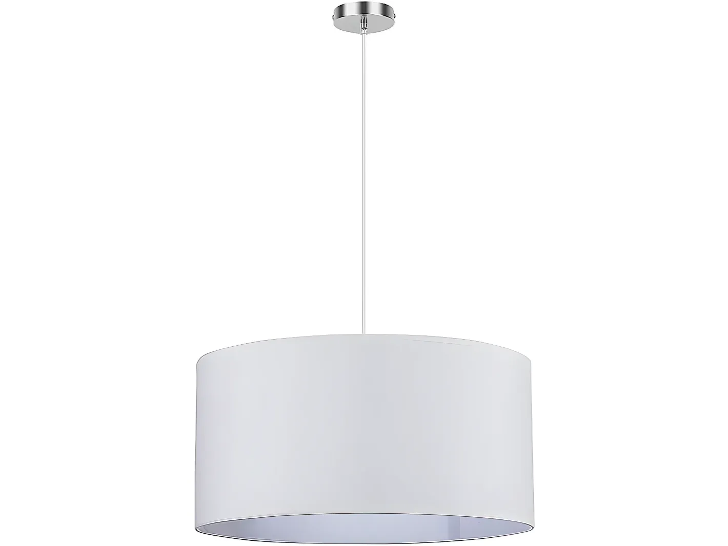 Hot AKUNADECOR Colgante Chanza En Cromo Con Pantalla Blanca Blanco