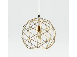 Les Tendances Lámpara Suspendida-Colgante Charme de metal D 32 x A 30 cm Dorado