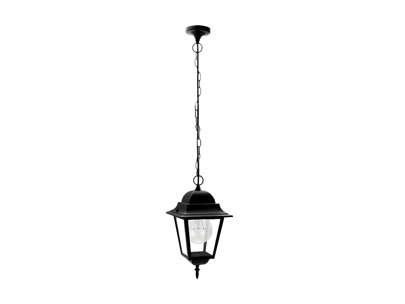 AKUNADECOR Iluminación Exterior-Colgante Clasico Para Exterior En Aluminio Spica Ip44 Negro