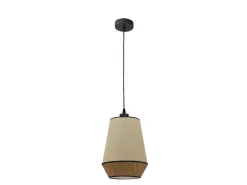 AKUNADECOR Colgante De 1 Luz Modelo Campana Marron Negro Clearance
