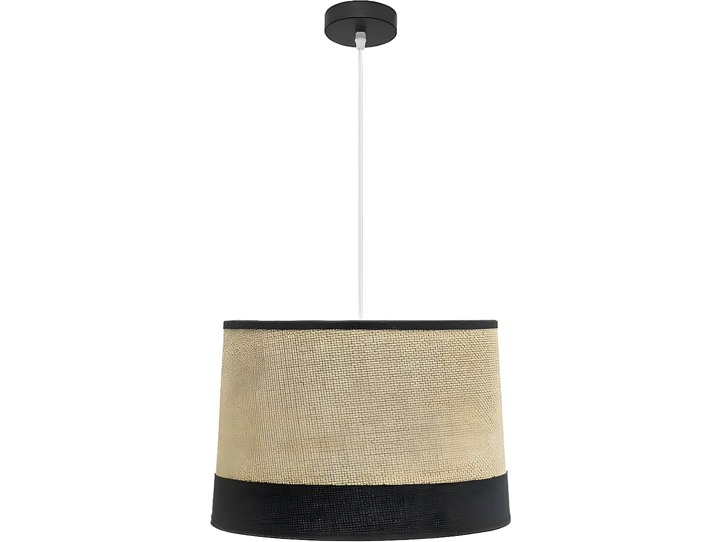 Discount AKUNADECOR Colgante De Techo Modelo Tietar De Saco Y Detalle Negro Beige