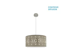 Sale AKUNADECOR Colgante En Niquel/madera Gris Modelo Katerina Plateado