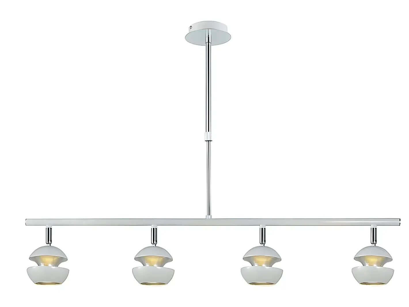 AKUNADECOR Colgante Lineal De Cuatro Luces Beethoven /plata Blanco Sale