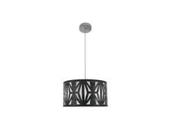 Clearance AKUNADECOR Colgante 1luz Xe27 Modelo Katerina Cromo/madera Negra Regulable Plateado
