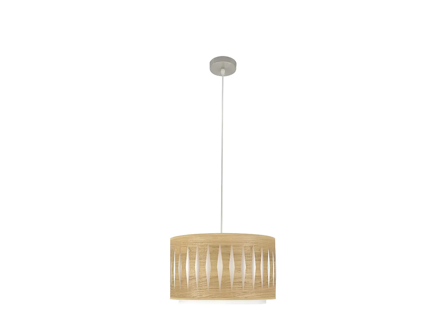 AKUNADECOR Colgante Madera Clara/niquel Modelo Alexandra Plateado Sale