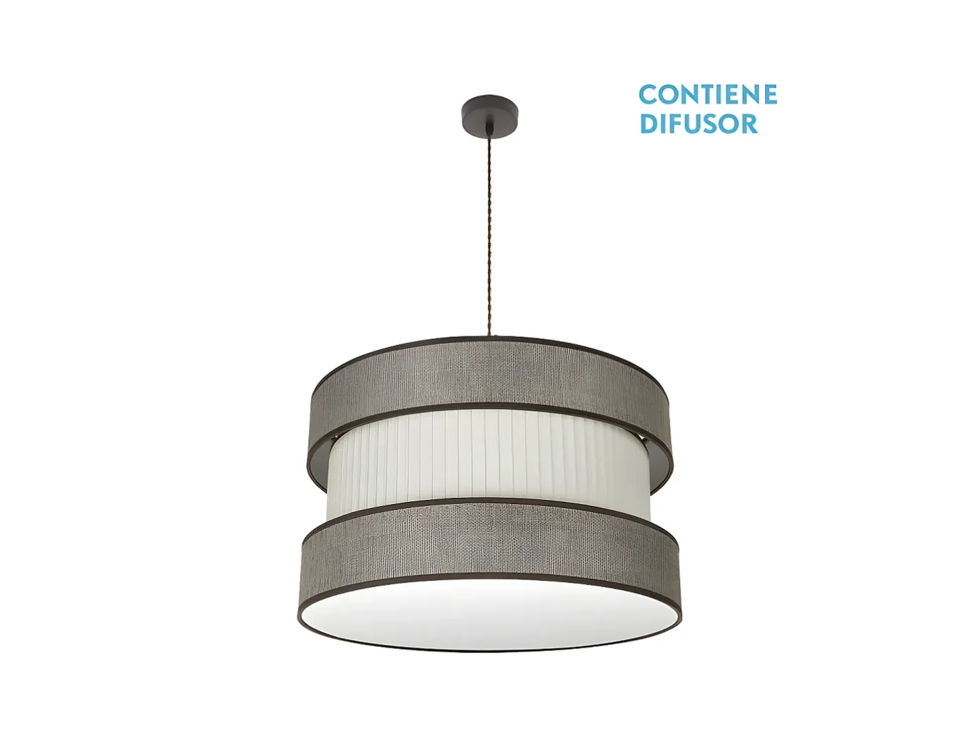 AKUNADECOR Lámpara Suspendida-Colgante Marron Modelo Home 3luces Marron-beis Marru00f3n