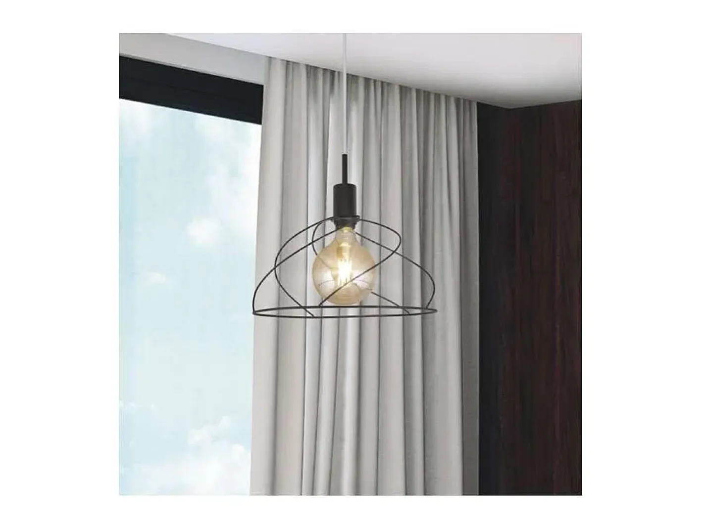 Lámpara Suspendida-Colgante modelo Farrel acabado 25 cm(alto) 35 cm(ancho) 35 cm (fondo) Negro