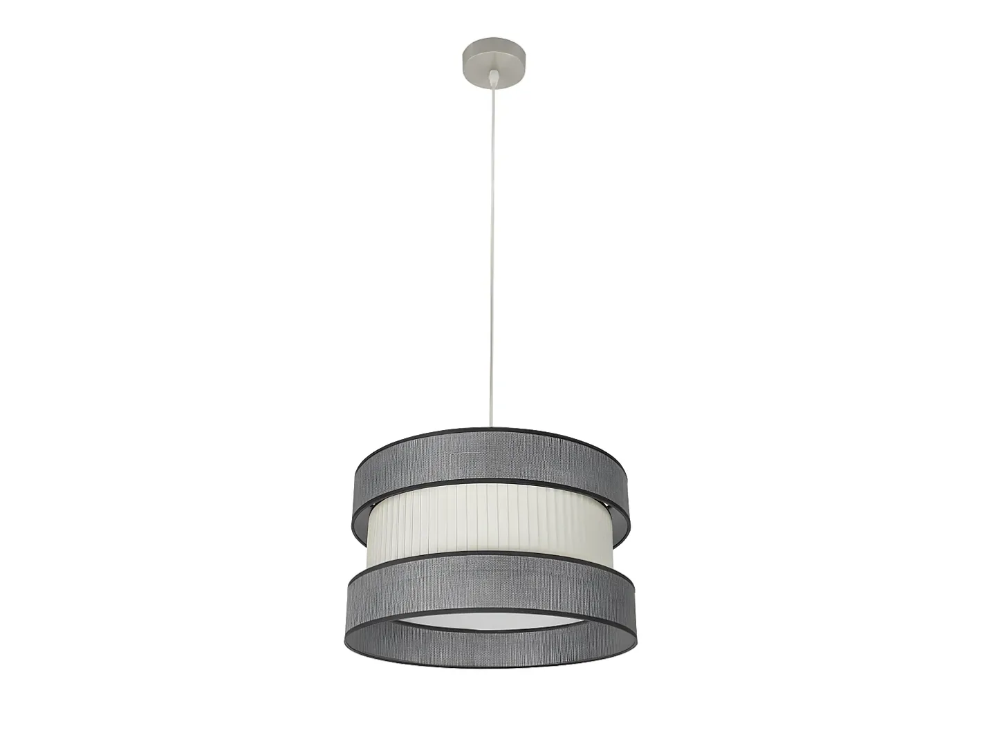 Hot AKUNADECOR Colgante Modelo Home Niquel Conpantalla Gris-beis Plateado