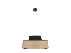 AKUNADECOR Lámpara Suspendida-Colgante Modelo Jia Regulable 1luz Natural/negro Beige