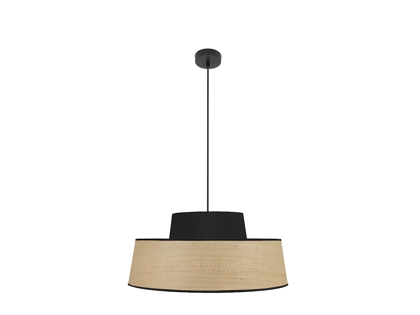 AKUNADECOR Lámpara Suspendida-Colgante Modelo Jia Regulable 1luz Natural/negro Beige