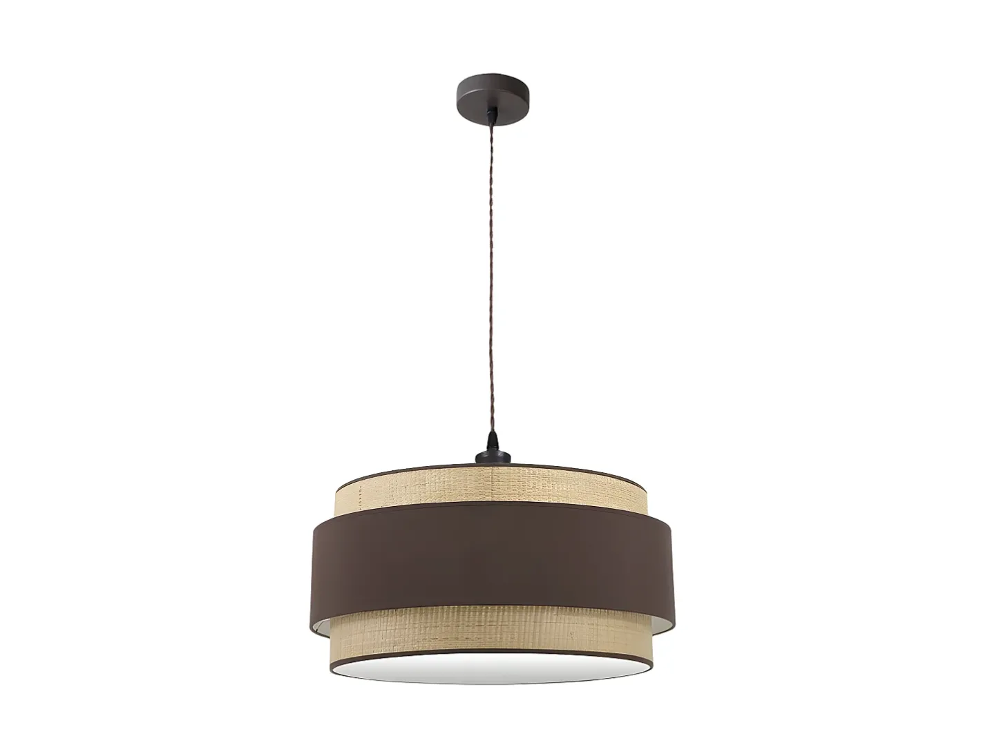 AKUNADECOR Lámpara Suspendida-Colgante Modelo Kandy 3 Luces, Marron Marru00f3n