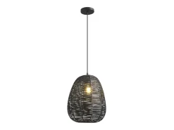 Lámpara Suspendida-Colgante modelo Opra acabado rattan marrón 50 cm(alto)31 cm(ancho)31 cm(largo) Marru00f3n