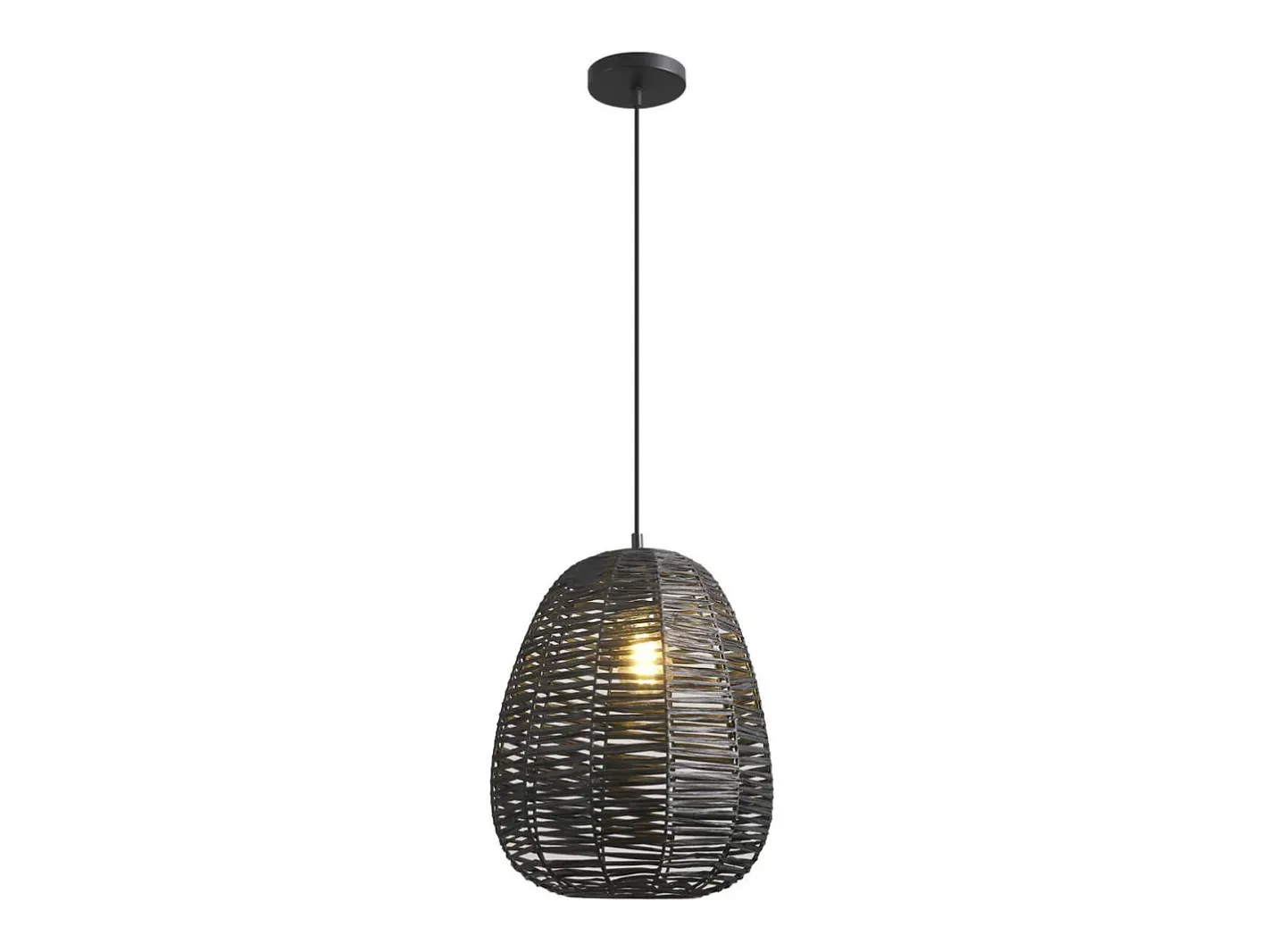 Lámpara Suspendida-Colgante modelo Opra acabado rattan marrón 50 cm(alto)31 cm(ancho)31 cm(largo) Marru00f3n