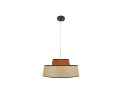 AKUNADECOR Colgante Natural/calabaza Modelo Jia 1luz Regulable Negro Outlet