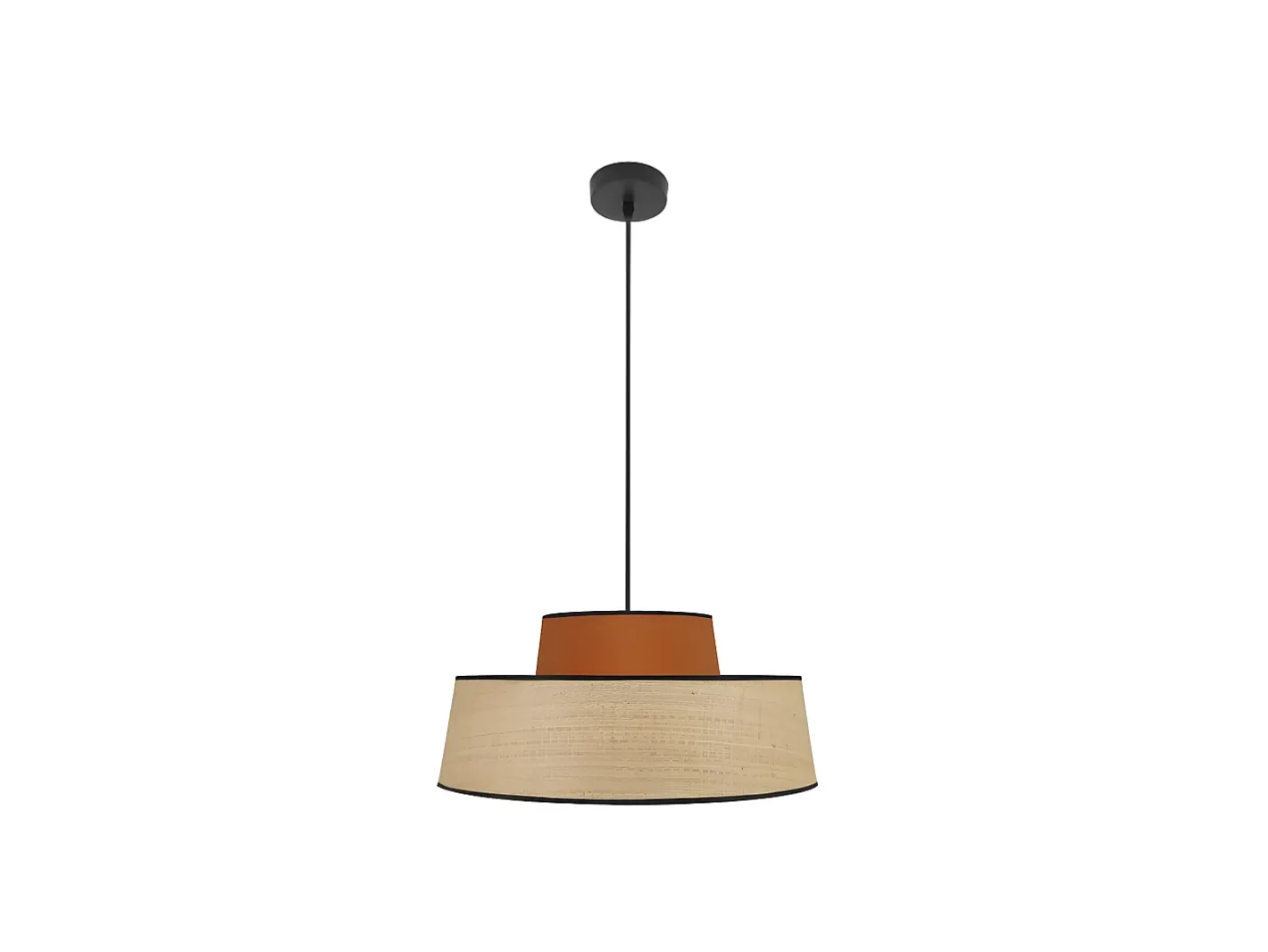 AKUNADECOR Colgante Natural/calabaza Modelo Jia 1luz Regulable Negro Outlet