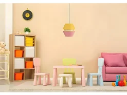 AKUNADECOR Colgante Para Habitacion Infantil Trajano 3 Pantallas Rosa Outlet