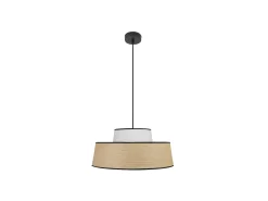 AKUNADECOR Lámpara Suspendida-Colgante Regulable Modelo Jia 1luz Natural/blanco Negro
