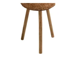 LANA DECO Conjunto de 3 macetas con soporte de madera natural de 37x37x75 cm Beige Sale