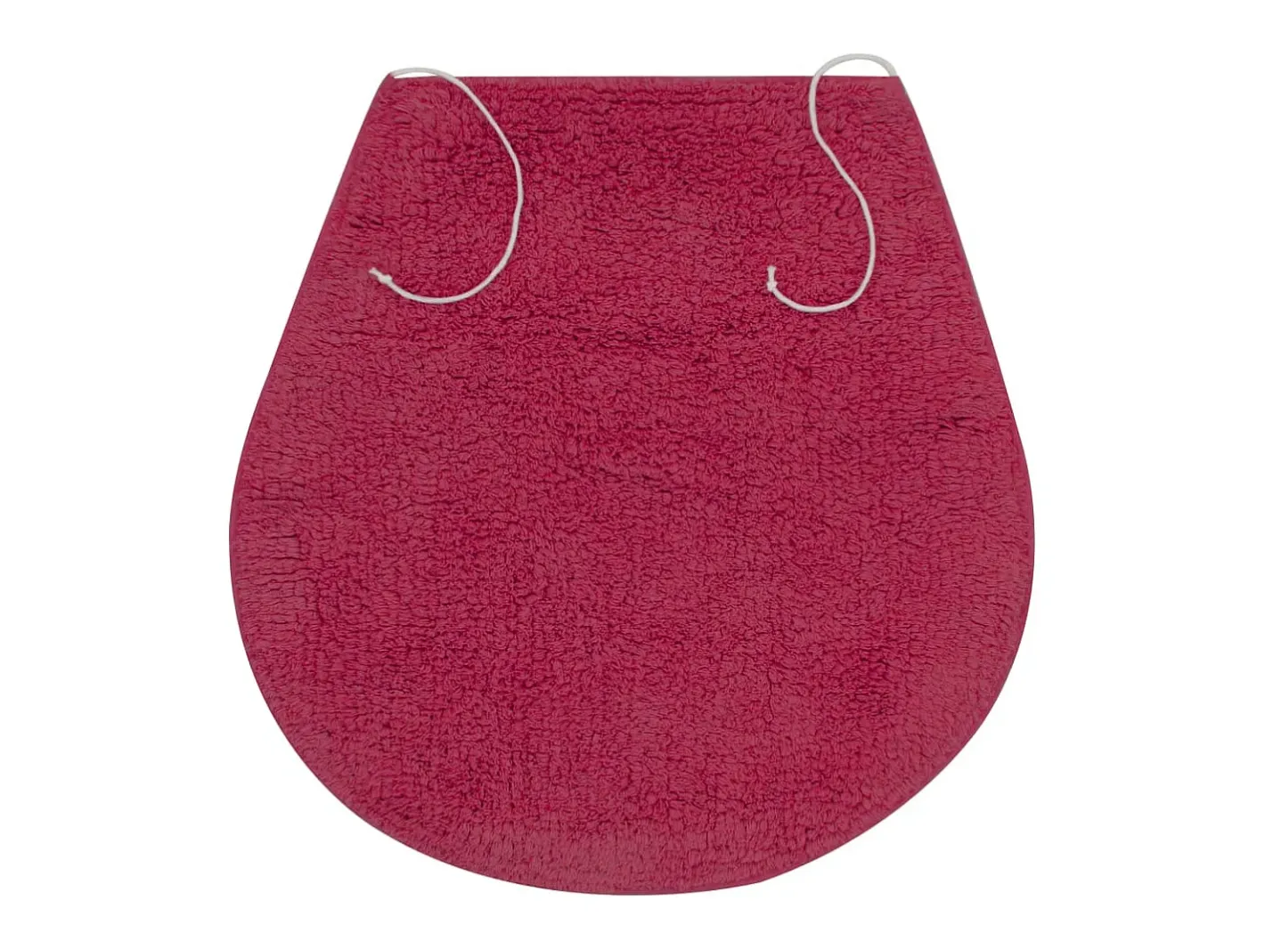 Outlet Conjunto de alfombrillas de baño de tela 3 piezas fucsia ES138634 Rosa