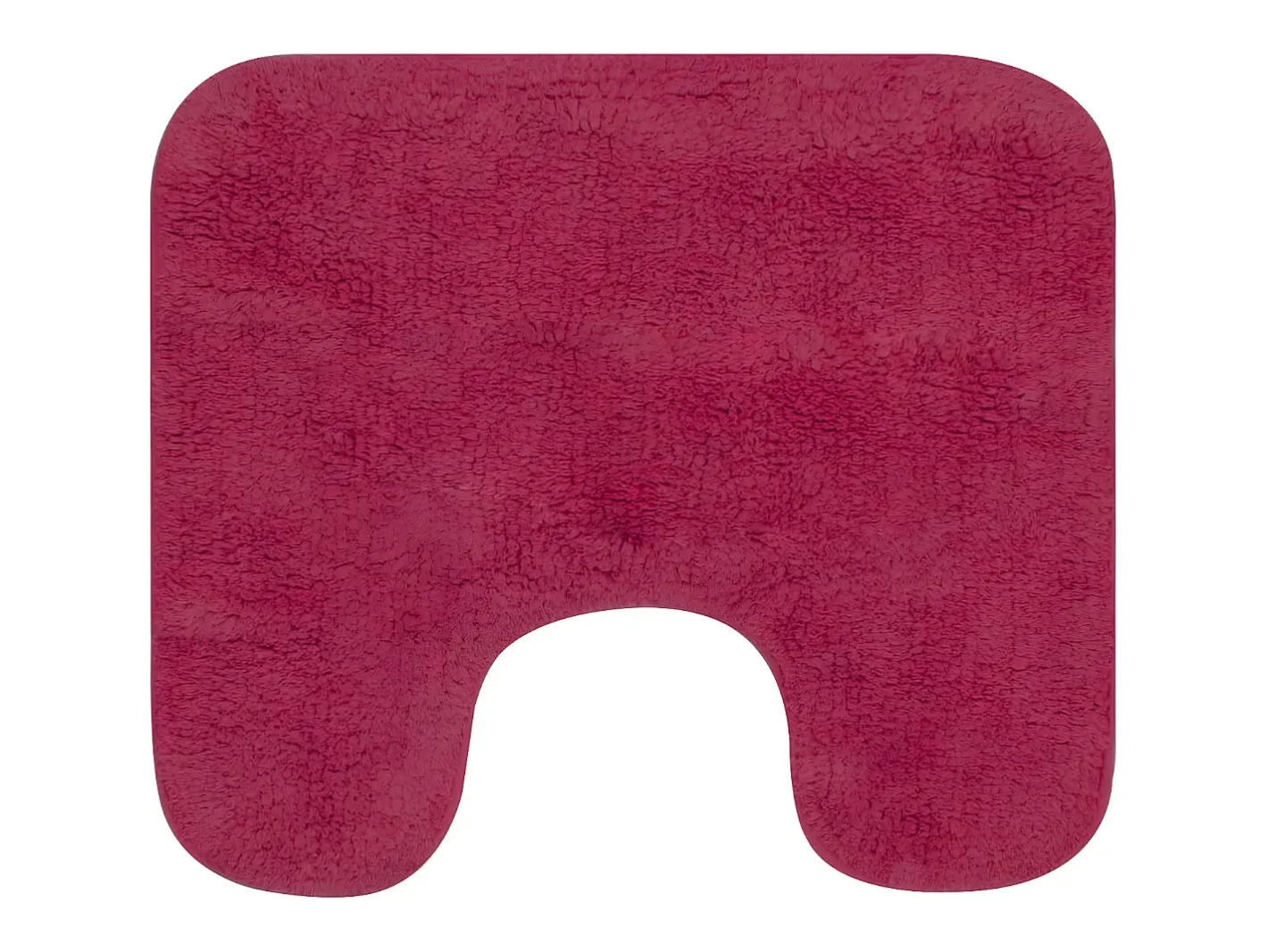 Outlet Conjunto de alfombrillas de baño de tela 3 piezas fucsia ES138634 Rosa