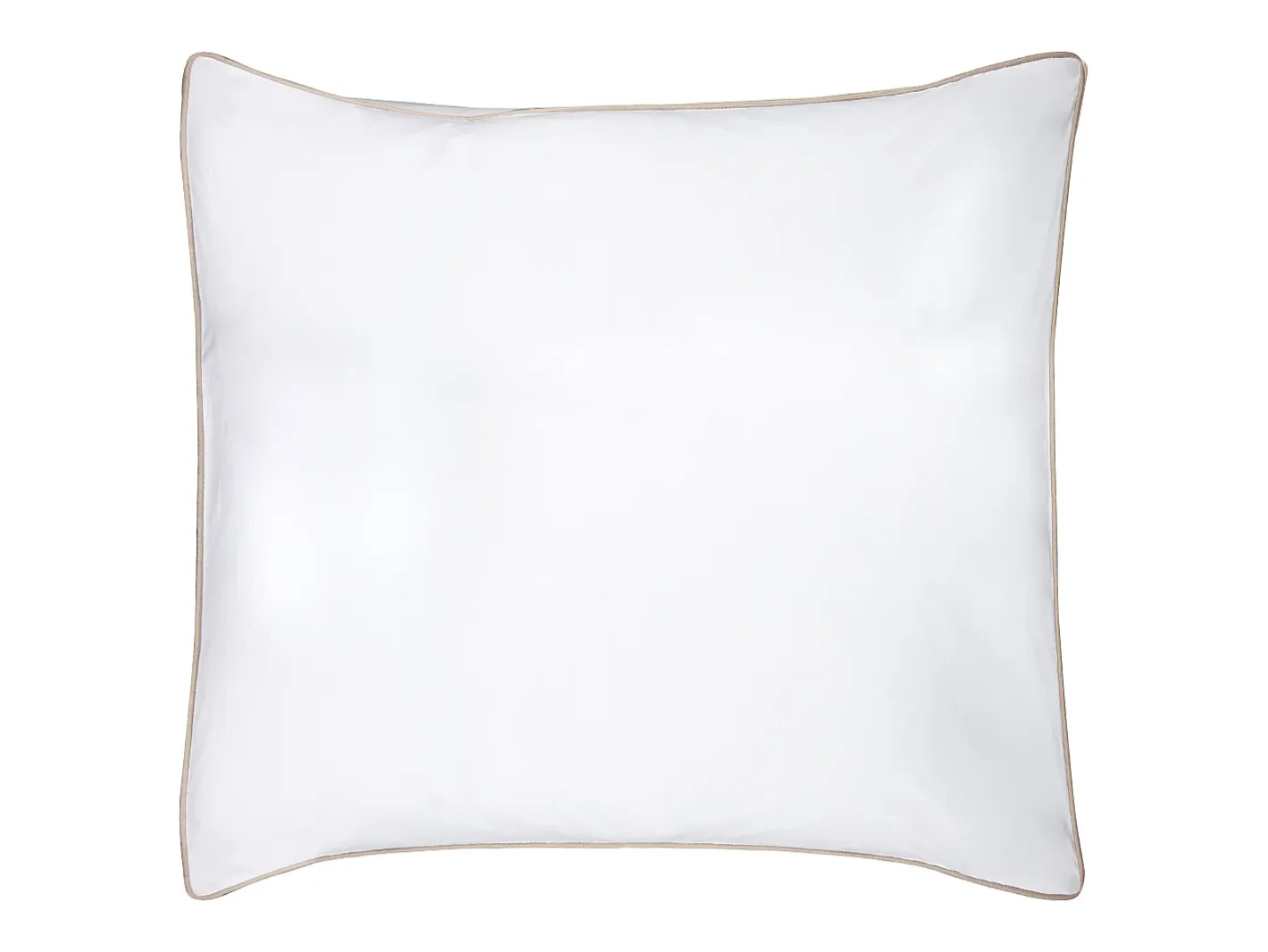 Palacio Conjunto de cama en percal 80 hilos/ cm² - Funda 240 x 260 cm + 2 fundas de almohada - Blanco y beige- AGAMI Beige / Blanco Hot