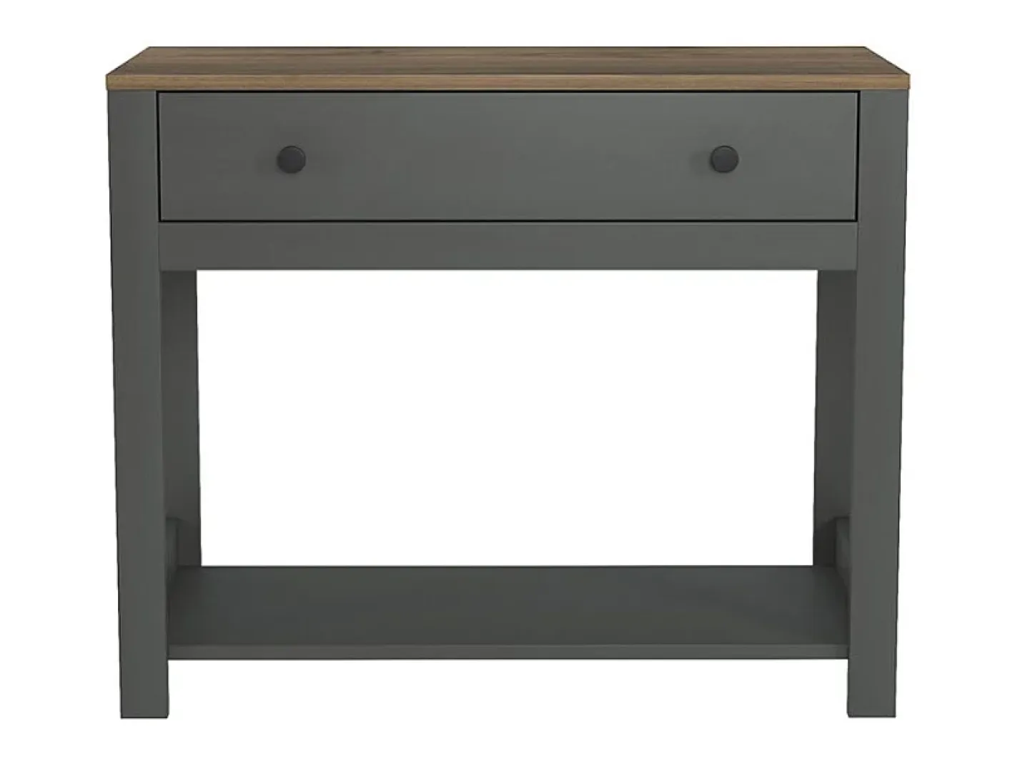 Clearance Consola para recibidor color blanco estilo clásico con cajón Corlay - Negro