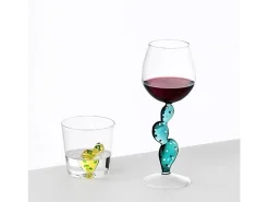 Copa de vidrio borosilicato, Cactus, turquesa 350 ml, Desert Plants Azul Online