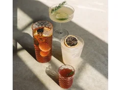 Coppa - Juego de 4 copas de cóctel y vino aromático de 25 cl, diseño elegante - Zafferano, fabricadas en Italia Transparente