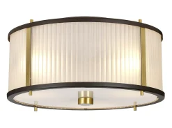 Corona Cylindrical 3 Light Pendel, Museum Brons Marru00f3n Hot