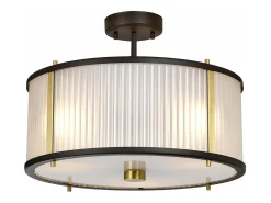 Corona Cylindrical 3 Light Pendel, Museum Brons Marru00f3n Hot