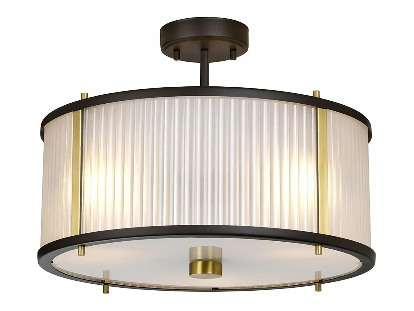 Corona Cylindrical 3 Light Pendel, Museum Brons Marru00f3n Hot
