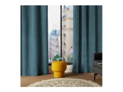 Atmosphera Ropa De Casa-Cortina Lilou Poliéster (140 x 260 cm) Azul