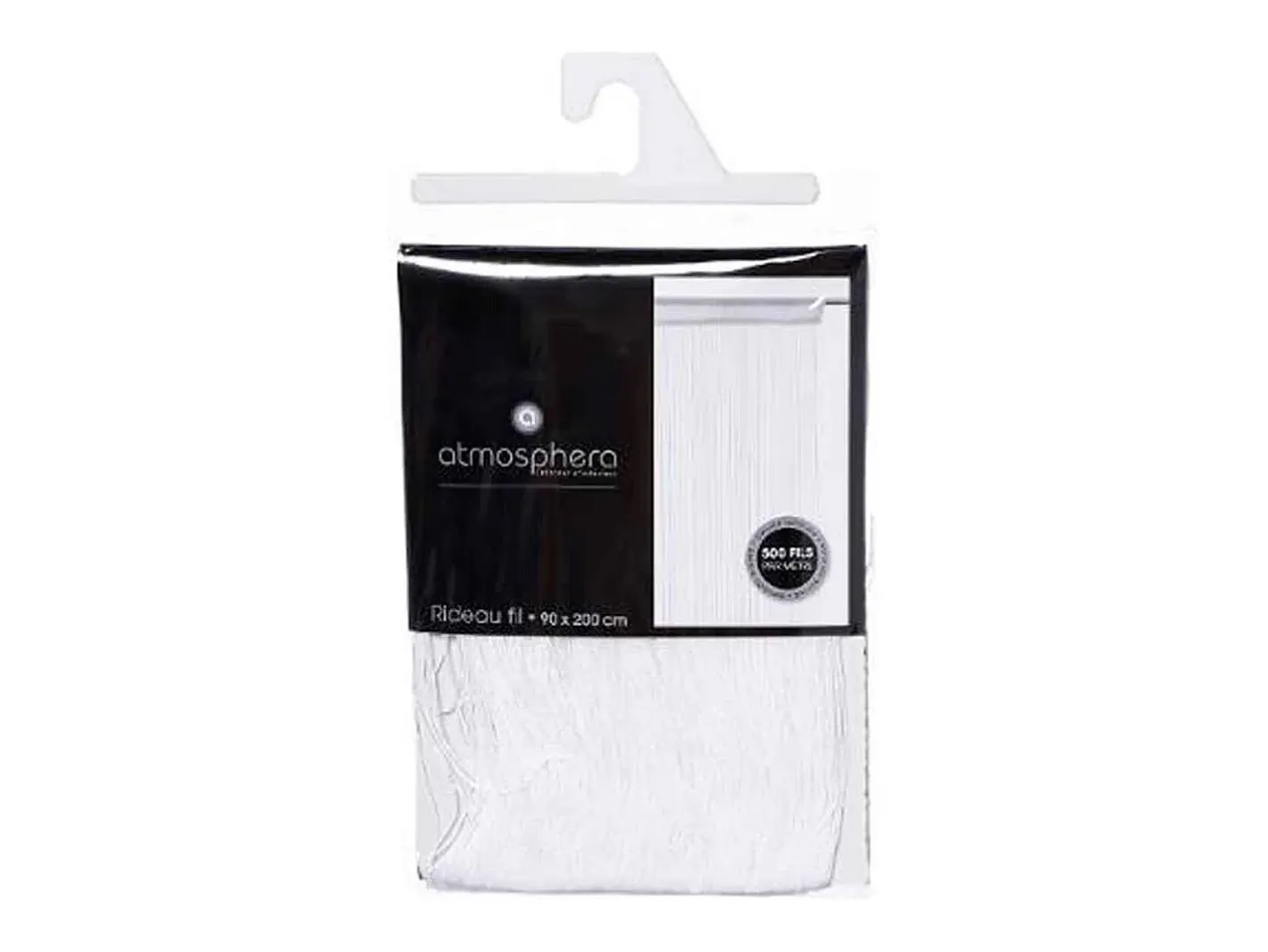 Sale Atmosphera Cortina con hilos lisos y coloridos Blanco