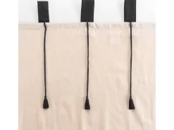 Douceur d'intérieur Cortina con lazos y borlas 140 x 240 cm Beige Best