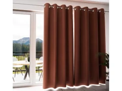 Soleil d'ocre Cortina con ojales 100% blackout 135x250 cm ECLIPSE azafrán Naranja Hot