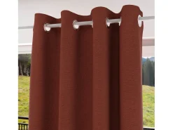 Soleil d'ocre Ropa De Casa-Cortina con ojales 100% blackout 135x250 cm ECLIPSE ladrillo, por Rojo