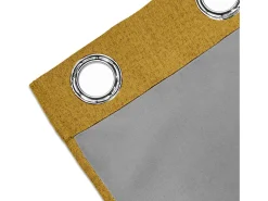 Soleil d'ocre Cortina con ojales 100% opaca 135x180 cm ECLIPSE mostaza Amarillo