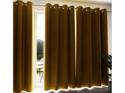 Soleil d'ocre Cortina con ojales 100% opacos 135x250 cm ECLIPSE mostaza Amarillo Hot