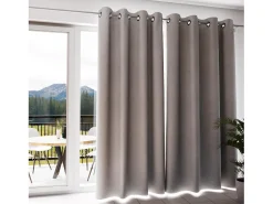 Soleil d'ocre Ropa De Casa-Cortina con ojales aislante y 100% opaca 135x250 cm ECLIPSE , por Blanco