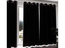 Soleil d'ocre Cortina con ojales aislante y 100% opaca 135x300 cm ECLIPSE , por Negro Best