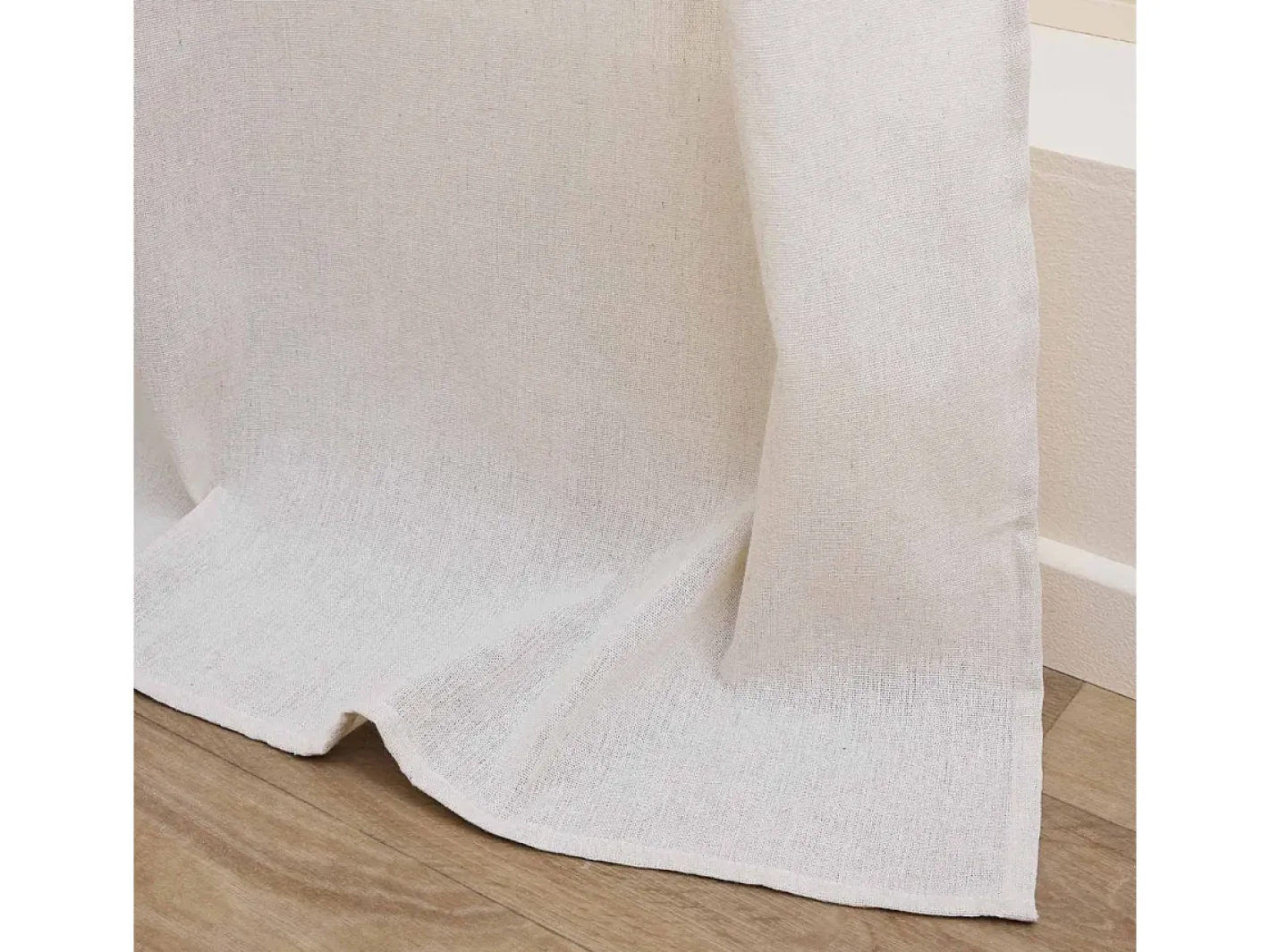 Hot Douceur d'intérieur Cortina con ojales de yute con borlas Beige