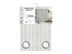 Soleil d'ocre Cortina con ojales ventanal 280x250 cm plata BELLA, por Blanco