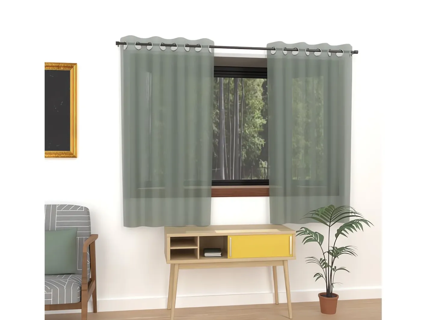 Soleil d'ocre Cortina con ojales 135x180 cm ALIX , por Verde Online