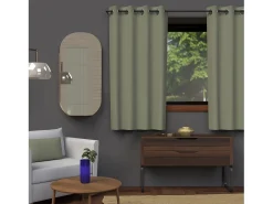 Sale Soleil d'ocre Cortina con ojales 135x180 cm BLACKOUT caqui Verde