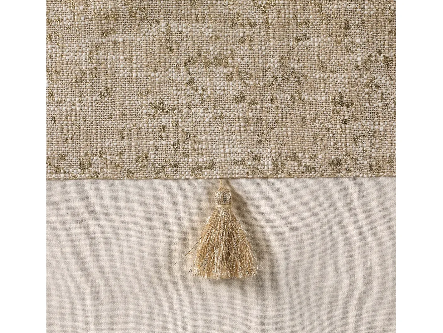 Hot Douceur d'intérieur Cortina de decoración con estilo dorado 140 x 240 cm Beige