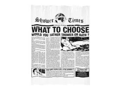 Clearance Cortina de Ducha Gelco Gazette PEVA 180 x 200 cm Negro